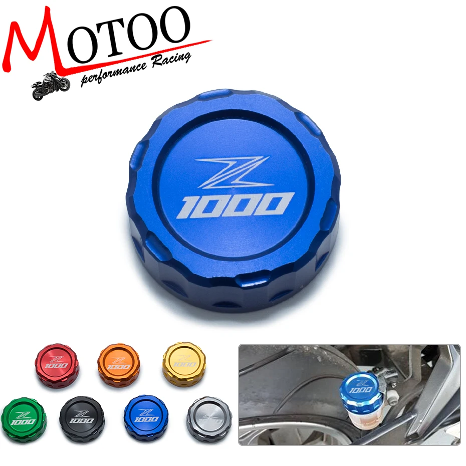 

Motoo - Motorcycle CNC Aluminum Rear Brake Fluid Reservoir Cover Cap For Kawasaki Z1000 Z 1000 with z1000 logo 2010-2014