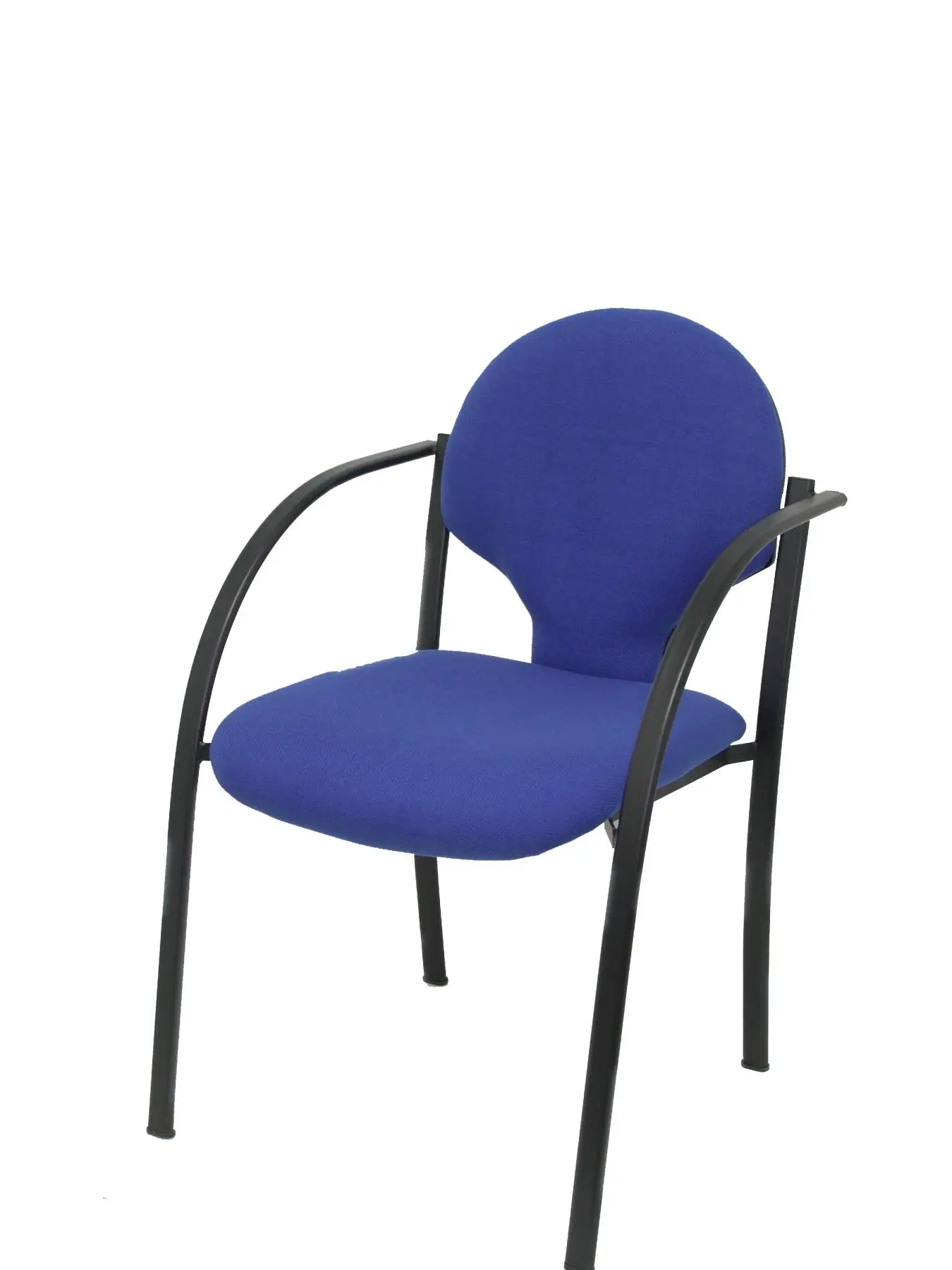 Пакет 2 гостевых стула стол эргономичный с подлокотниками фиксированные включены, штабелируемые и структура в черном цвете вверх сиденье и