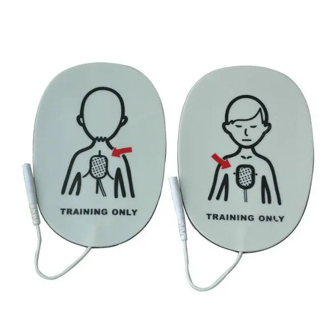 

Hot 100 Pairs/Pack Children AED Training Machine Electrode Pads Replacement Simulated first Aid Training AED Patches