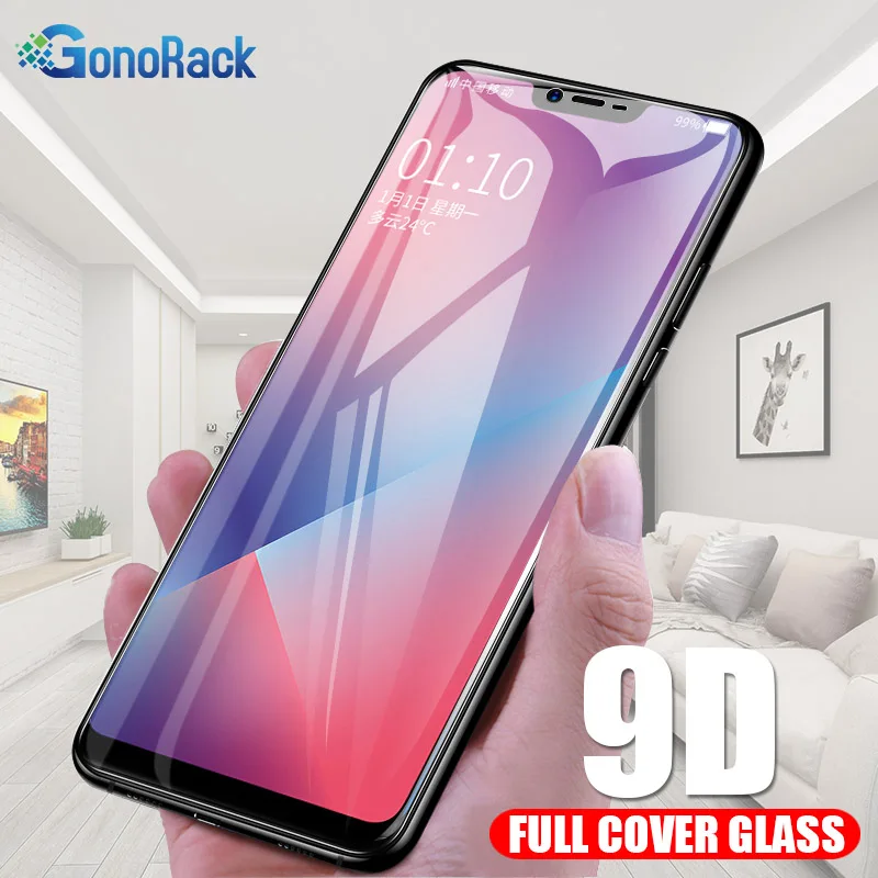 

New 9D Edge Glass for OPPO A5 A3S A3 Glass oppo AX5 C1 F7 F5 F3 F1S Protective Glass oppo Realme 2 Pro Realme2 Screen Protector