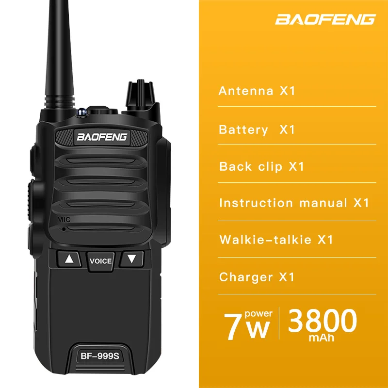 BF-999S Plus 999S Walkie Talkie 2 шт Baofeng 8 Вт/5 Вт 4200 мАч трансивер портативный двухстороннее радио обновление BF-888s - Цвет: 3