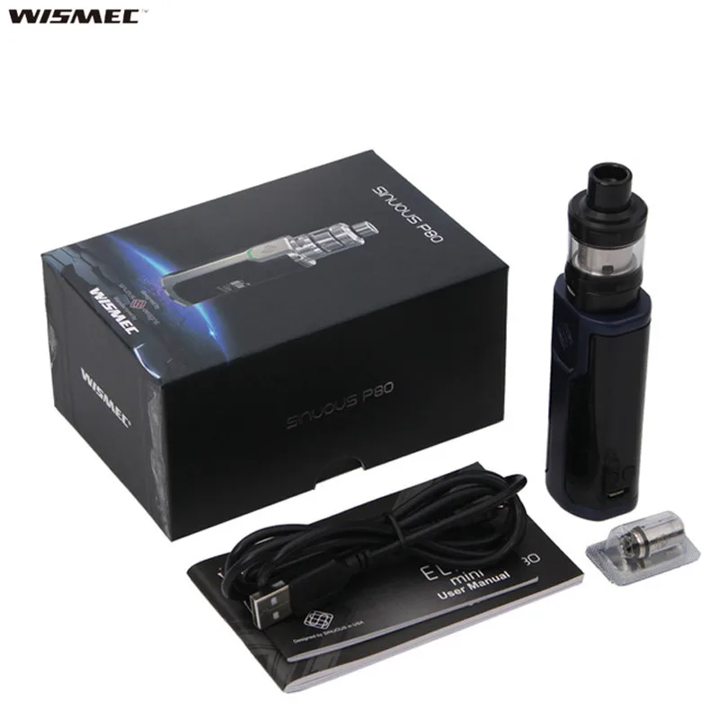 

Original Wismec Sinuous P80 Kit Sinuous P80 Box Mod Vape with Elabo Mini Tank 2ml Fit WS01 Coil Sigaretta Elettronica Vaper Kit