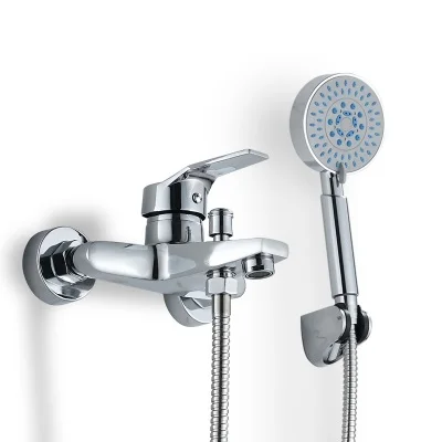 B Type Faucet Set Роскошный классический смеситель для ванной комнаты, смеситель для ванны с ручной насадкой для душа, набор с двумя отверстиями, настенный смеситель для ванной комнаты - Цвет: B Type Faucet Set