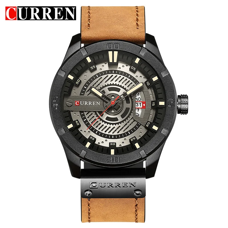 Мужские часы CURREN, мужские водонепроницаемые часы с календарем, спортивные военные мужские часы, лучший бренд класса люкс, мужские наручные часы с 3D циферблатом 8301 - Цвет: style 4