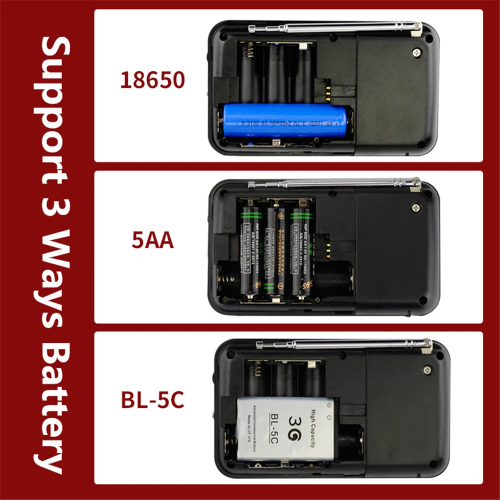 18650 батарея портативный мини fm-радио динамик музыкальный плеер SD/TF карта USB для ПК iPod Телефон Микро карта цифровой интернет радио FM