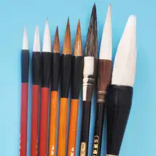 9 шт./компл. кисточка для китайской каллиграфии набор шерсть ласки Рисование кисть, акварельная кисть искусство поставка стационарный подарок