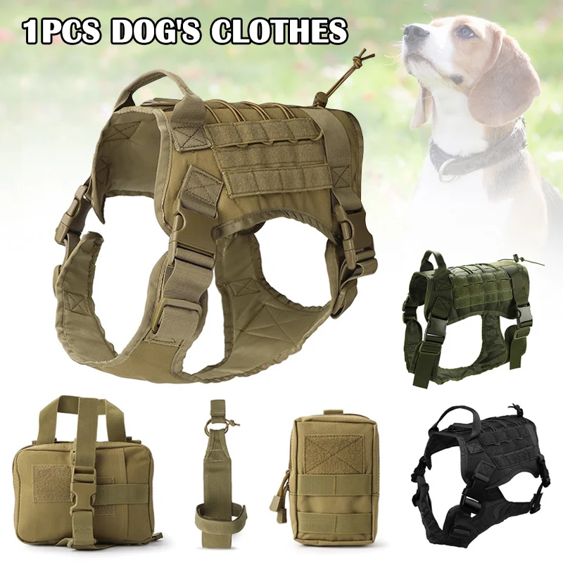 

new Tactical Dog Harness Service Vest Hunting Dog Training Clothes Outdoor Military Patrol Working Dog Vest FK88