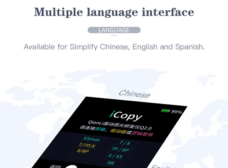 QianLi ICopy ЖК-дисплей сенсорный Вибрационный двигатель программист трансферный тестер инструмент ЖК для Iphone сенсорный вибрирующий двигатель Baseband