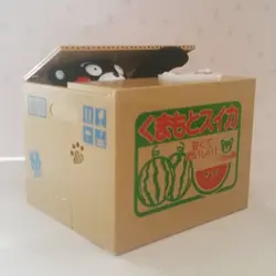 Коробка для денег подарок на день рождения, чтобы украсть деньги копилка кошка панда копилка пластиковая электрическая копилка