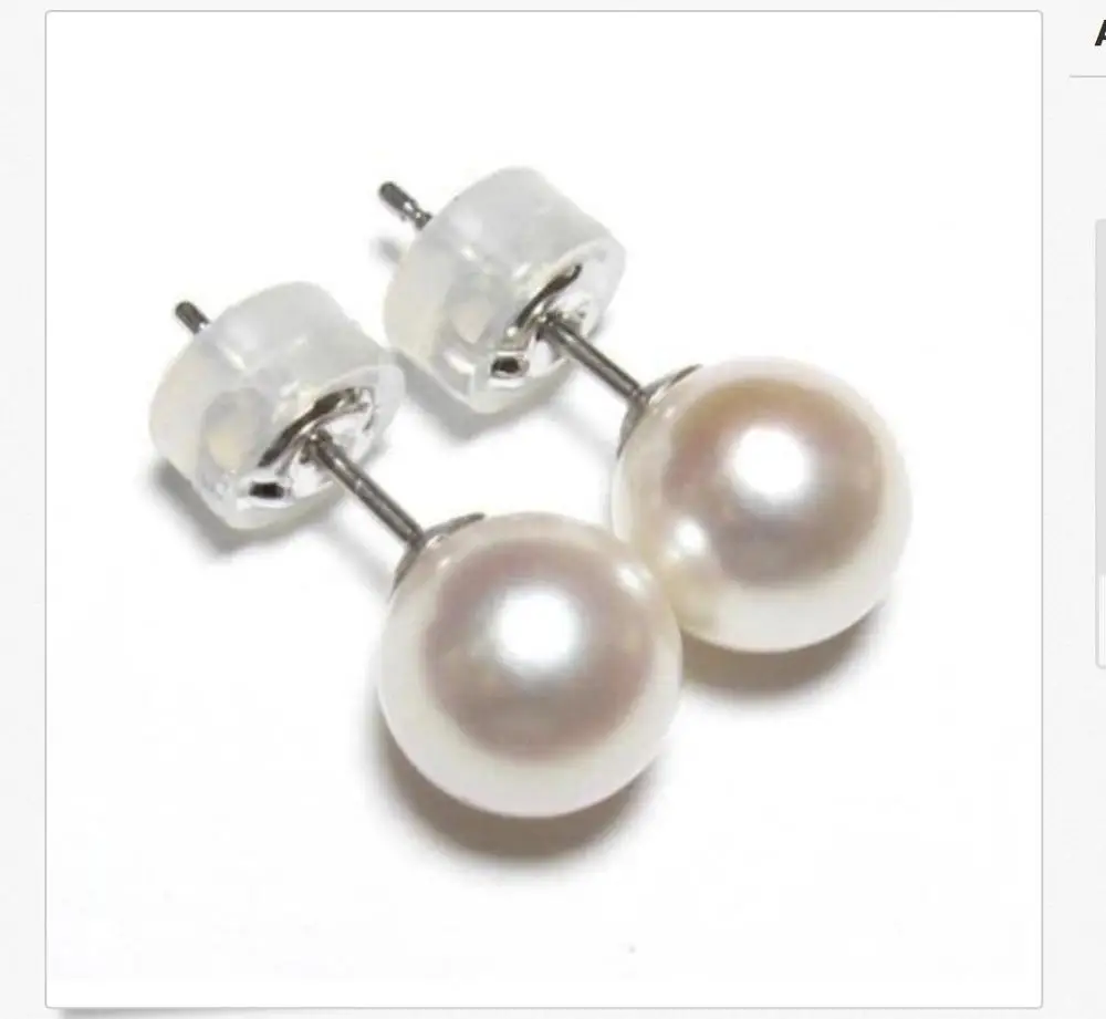 

PAIR OF 10-11MM SOUTH SEA WHITE PEARL EARRING18K