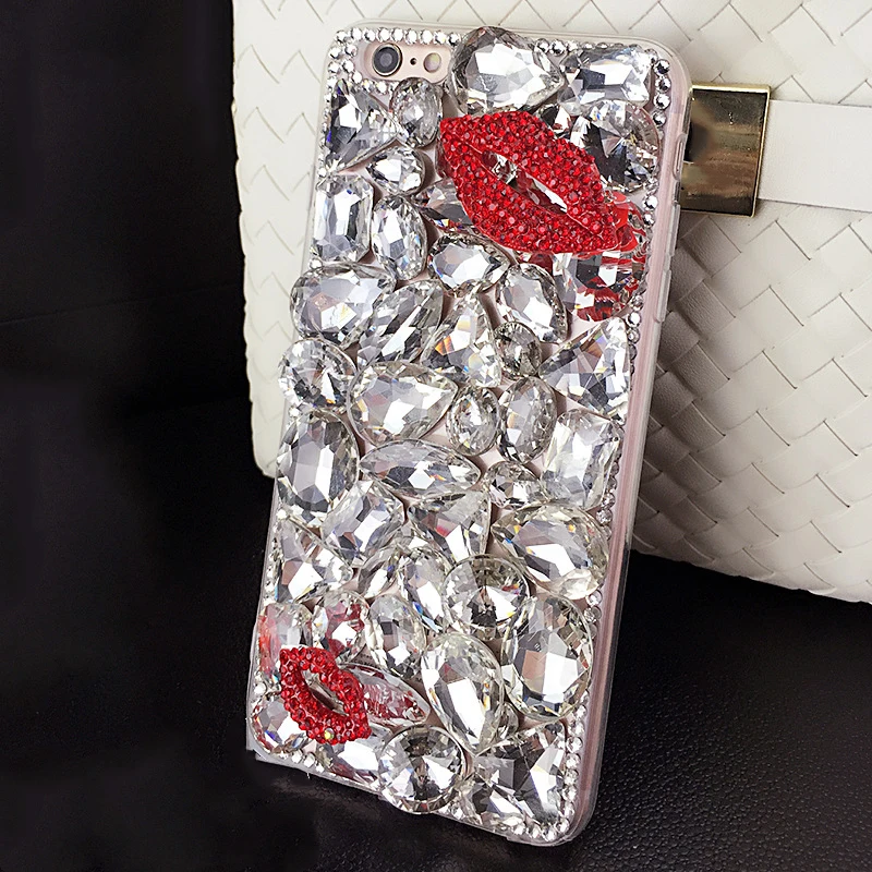 YESPURE Women Rhinestone Phone Case for Iphone 7plus Sexy Red Lips Fundas Celulars Bling Glitter Fancy Cellphone Accessories YESPURE Women Rhinestone Phone Case for Iphone 7plus Sexy Red Lips Fundas Celulars Bling Glitter Fancy Cellphone Accessories