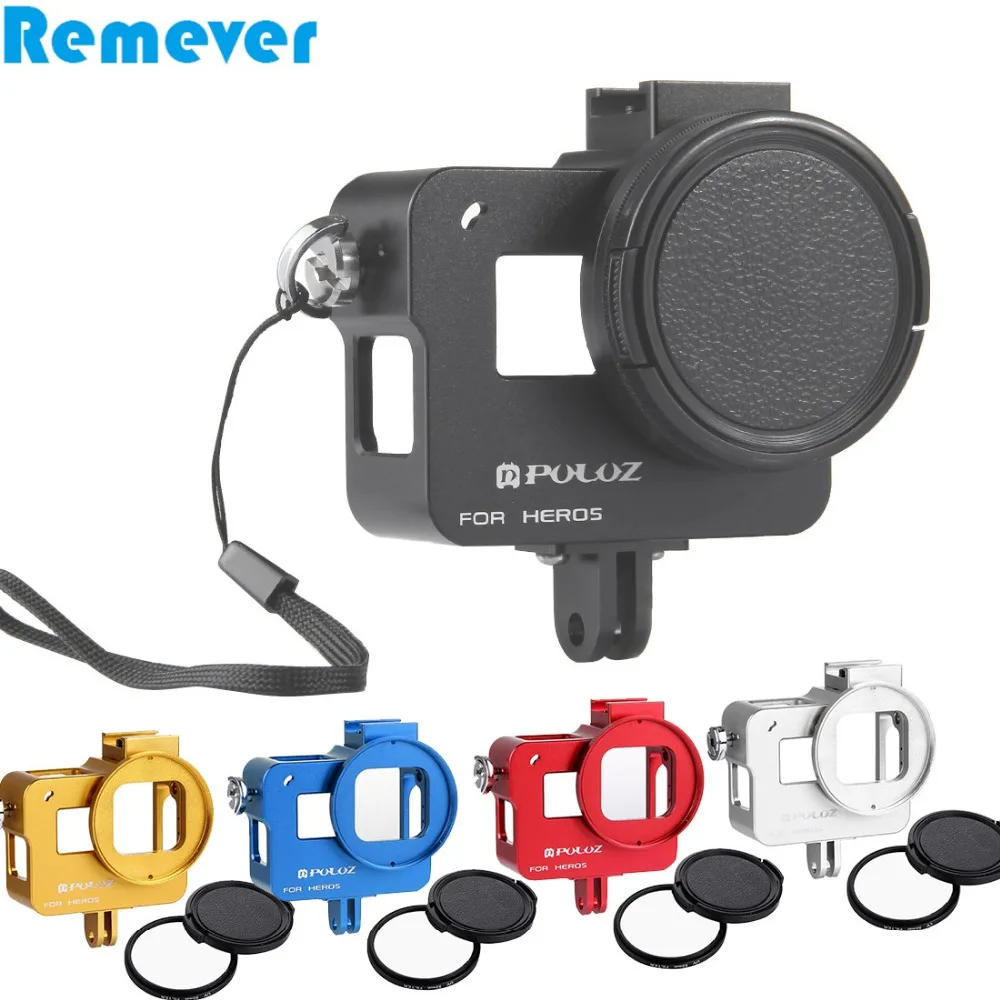 

New aluminum alloy Protective Case Cover with 52mm UV filter for Gopro Hero 5 6 7Black Action Cameras Accessories