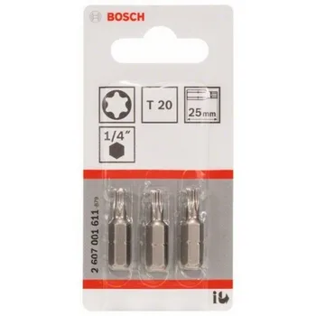 

BOSCH 2607001611 Tip screw driver T20 Extradura C 25mm 3uds