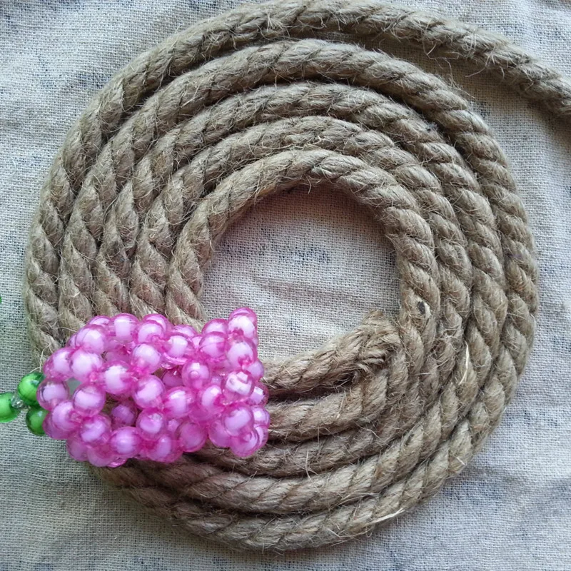 hemp Natural jute twine 10 mm thick Stair adornment Guardrail twine ropes handmade craft