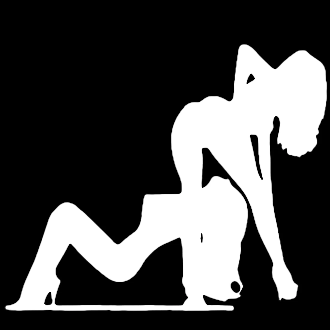 

2018 Reflective personality fashion Skewed leg sexy beauty car stickers Dance beauty car stickers beautiful gril 13.2*15.8cm