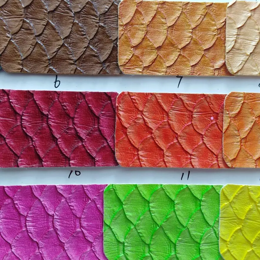 Embossed Fish scales Mermaid Grain PU Leather for DIY accessories sofa