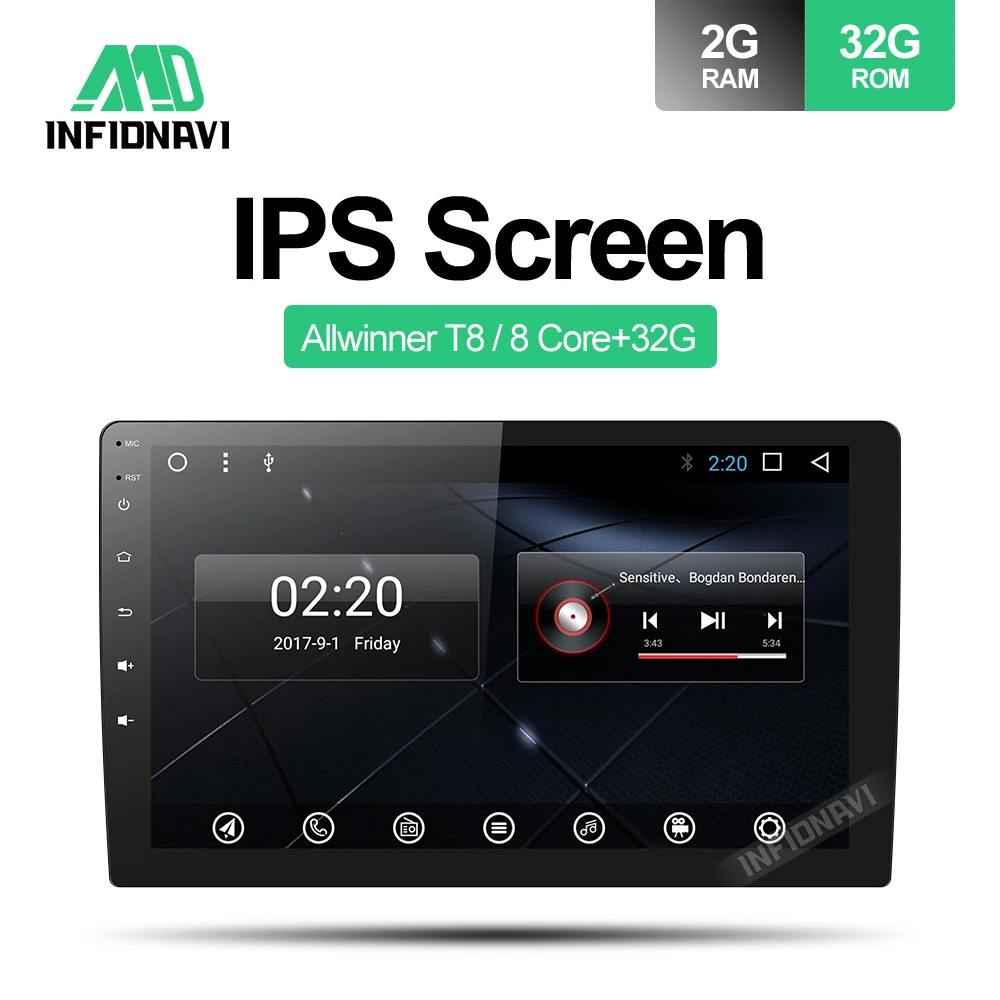 

1 din 10.1 inch android 8.1 universal car dvd gps navigation car radio video stereo multimedia player octa core IPS screen