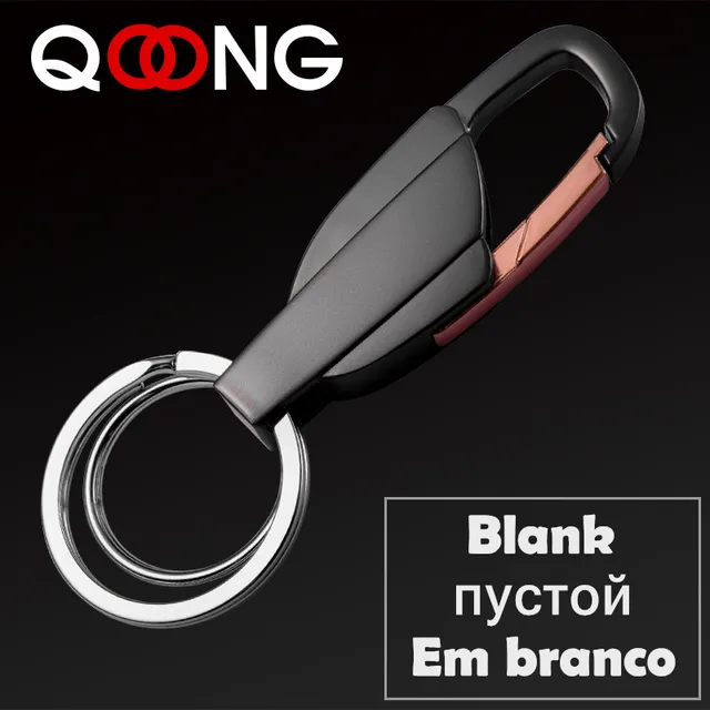 Custom Lettering 2 Color Men Women Keyrings KeyChains For Car Chaveiro Innovative Key Chains Rings Holder For Man Best Gift  Y10 Blank-black