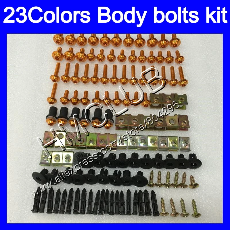 

Complete Fairing bolts kit For KAWASAKI NINJA ZX6R 00 01 02 ZX 6R ZX 6 R 00 02 ZX-6R 2000 2001 2002 Full Body screws Nuts screw
