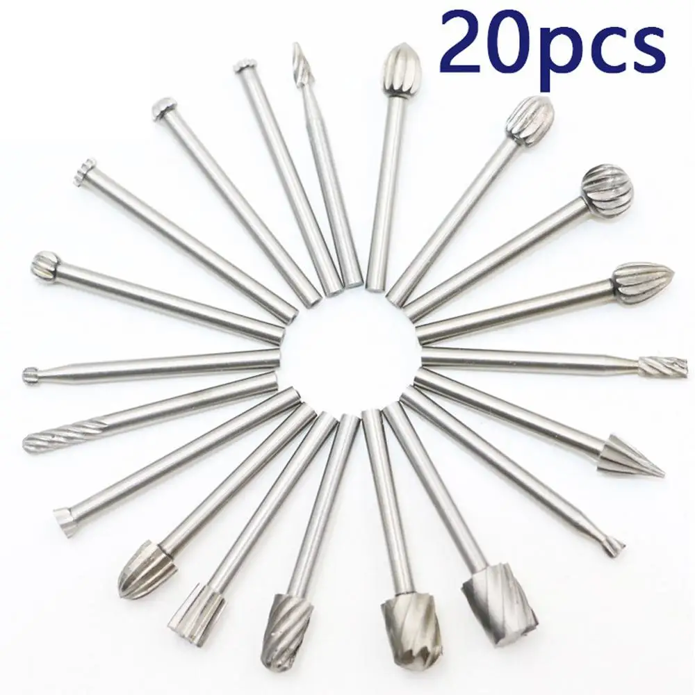 

20pcs Cutting Grinding head Electric Grinder Accessories High Speed Steel Grinding Head Rotating Head utensil festool #4JY16