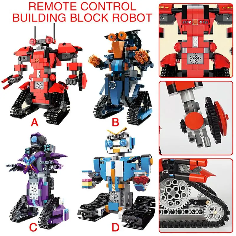 

Small Particles Assembled Early Education Puzzle Children Electric Model Remote Control Building Block Robot Exquisite Birthday
