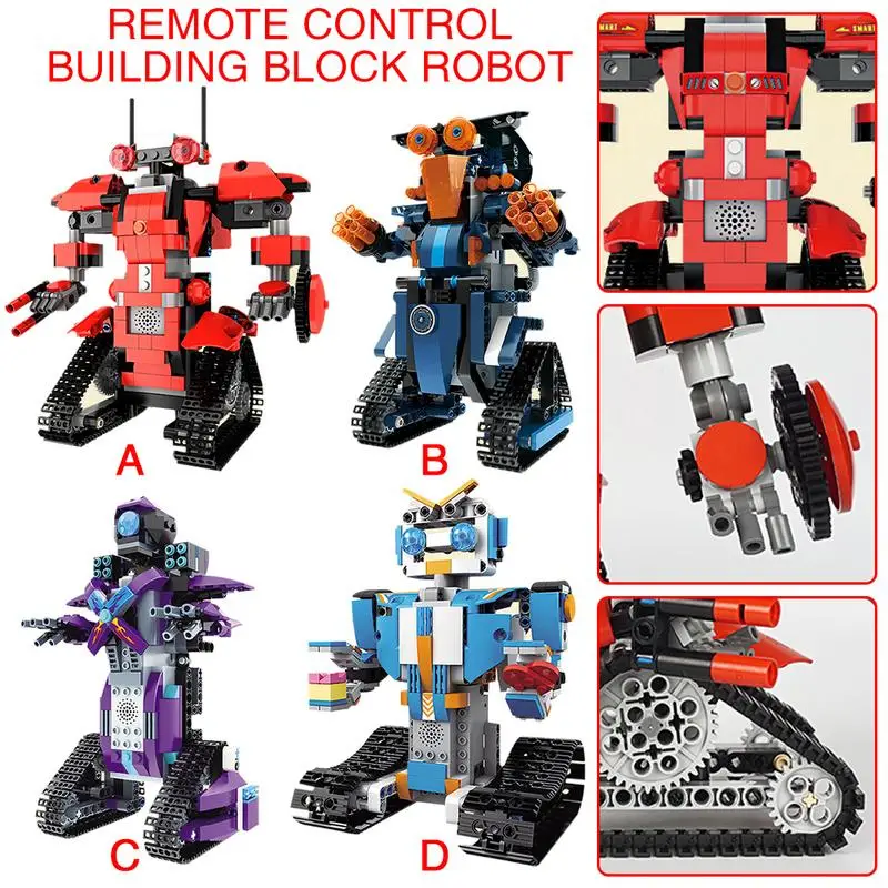 Мелкие частицы собраны раннего образования головоломки детей электрический модель дистанционного Управление строительный блок робот