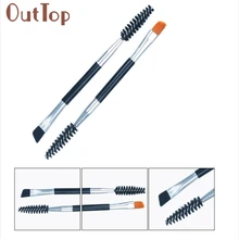 makeup brushes 1PC Makeup Double-headed Inclined Eyebrow Brush Eyelashes Volume Tool ar12dropship