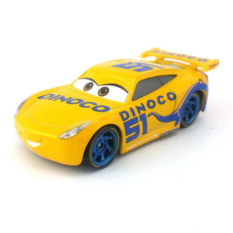 Disney Pixar Cars 3 Lightning McQueen Mater Jackson Storm Cruz sherif Lizzie 1:55 литая металлическая модель