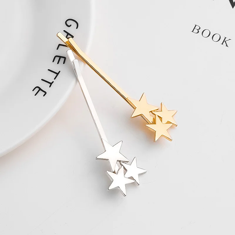 

Geometric Star Shape Hair Clips for Women Girls Hairgrip Barrettes Metal Hairpin Hair Accessories