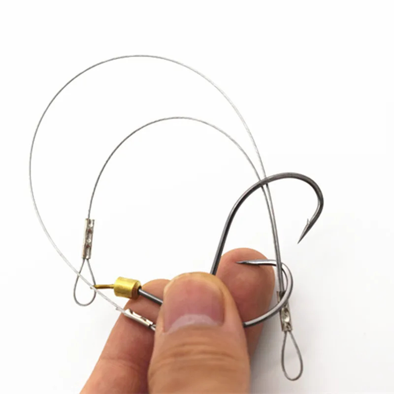 8Sets Fishing Hook High Carbon Stainless Steel Fishing Rigs Hook With