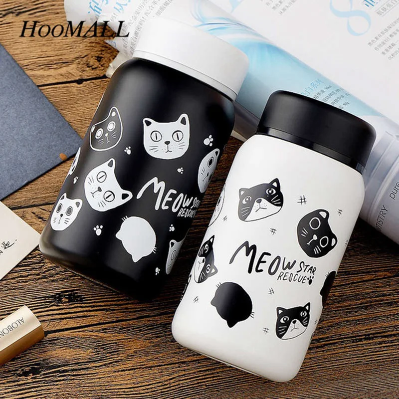 

Hoomall Cartoon Cats Stainless Steel Thermos for Tea Vacuum Flask Cartoon garrafa termica Children's Cup Termos Coffee Mug