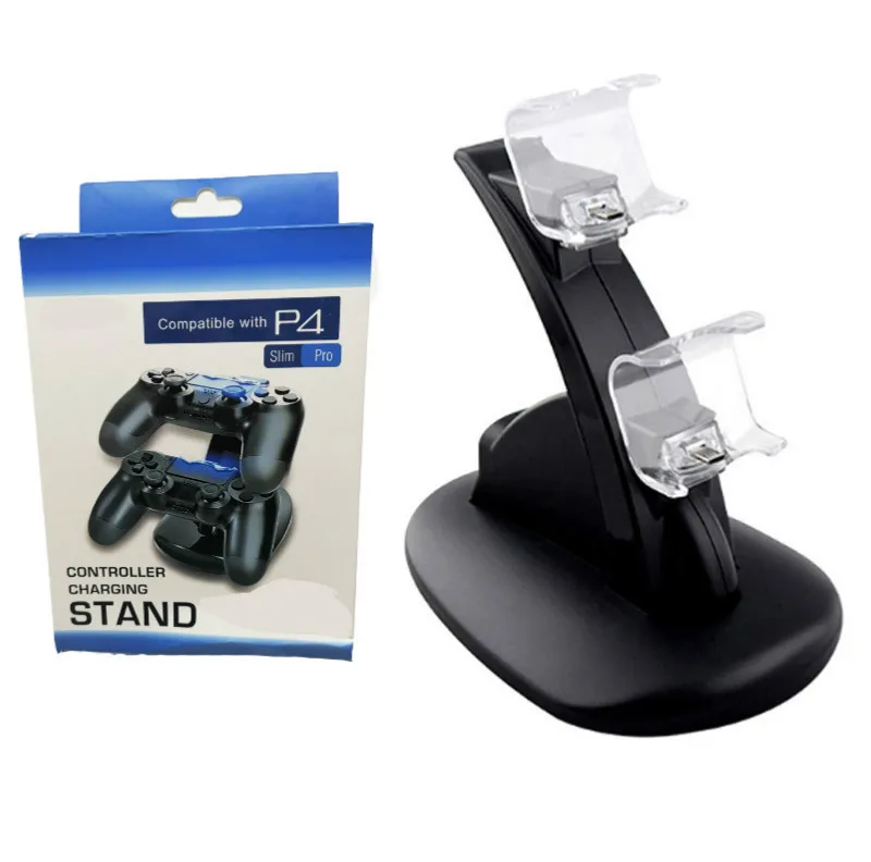 

Controller Charger Dock LED Dual USB PS4 Charging Stand Station Cradle for Sony Playstation 4 PS4 / PS4 Pro /PS4 Slim Controller