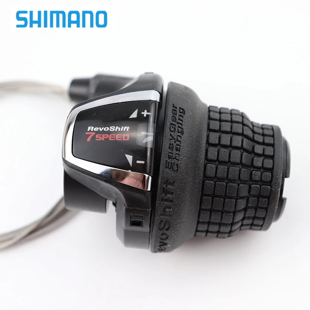 Poignées Shimano RevoShift SL-RS35 - Commande Tournante 3/7 Vitesses VTT - Noir