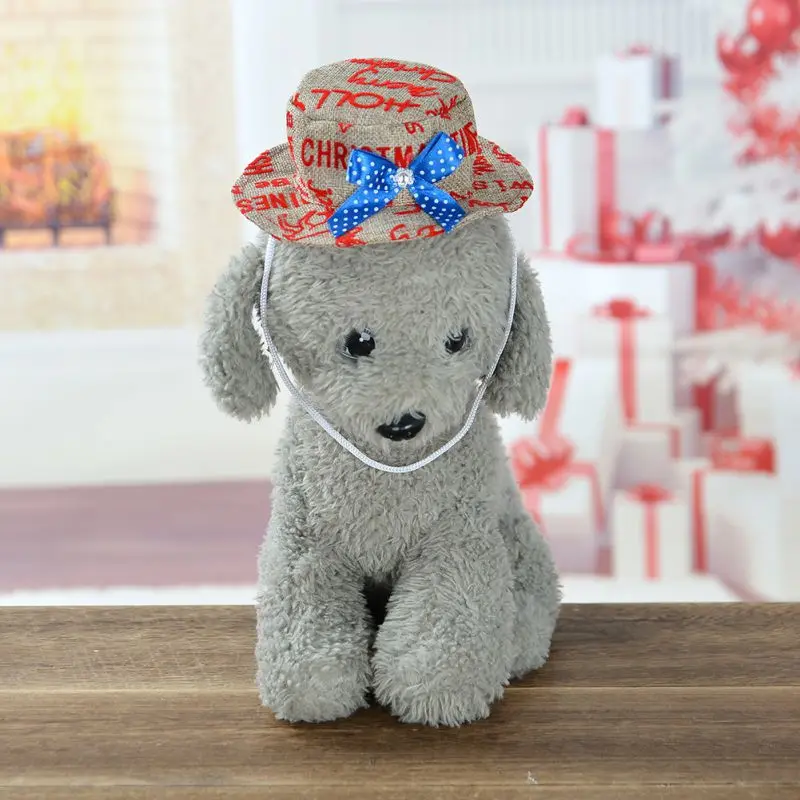 

Christmas Pets Formal Hats Sweet Hat with Bowknot for Christmas Party Decor Christmas Pet Supplies for Small Medium Pets