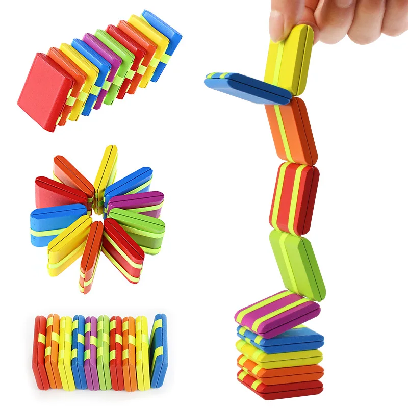 

20Pcs Kids Blocks Toy Wooden Magical Educational Toys Flap Board Colorful Exercise Hand-eye Coordination Game