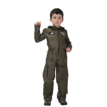 

Kids Boys Special Forces Policeman Pilot Costumes Halloween Cosplays for Children Purim Stage Performance Carnival Fancy Dress