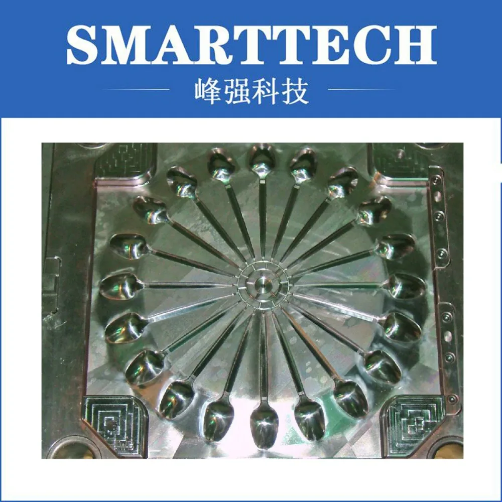 

customized disposable plastic 24cavities spoon cheaper injection mold in shenzhen