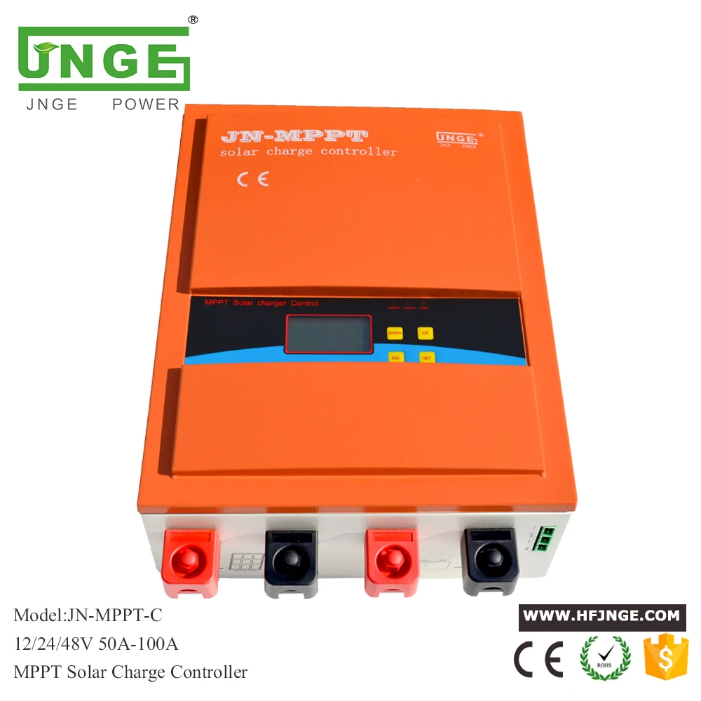 

JNGE 100A Solar Controller MPPT Solar Charge Controller 12V 24V 48V MPPT Solar Panel Battery Regulator with Max. 150V PV input