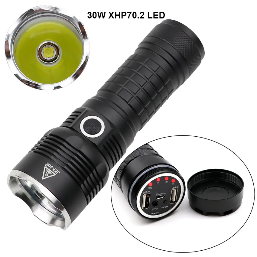 JKK36R Cree XHP70.2/XM L2 Белый/нейтральный белый/теплый белый 3800 люмен 6 режимный фонарик USB