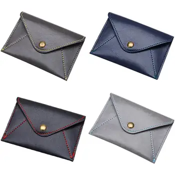 

Leather Envelope credit card holder Card Bag Unisex porte carte bancaire Mini Coin Purse