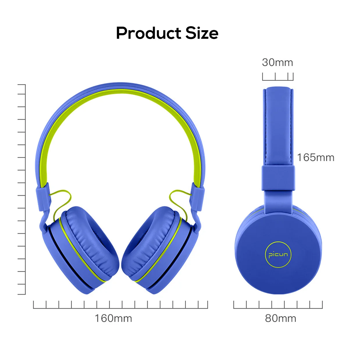 Foldable Wired Kids Headphones 85dB Safely Children Child Over Ear Portable Headset for Phones Computer Tablet PC Music