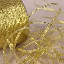 25Yards 6mm Silver Gold Silk Satin font b Ribbon b font Party Home font b Wedding