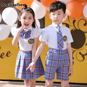 

2019 new children's day clothes student uniforms choir holiday boys girls dress costumes kids host performance clothes+pants