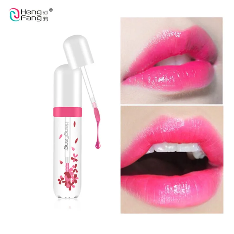

HengFang Change Color Lip Gloss Lips Makeup Liquid Lipstick Moisturizer Long Lasting Lipgloss Lip Tint Jelly Lipstick Cosmetics