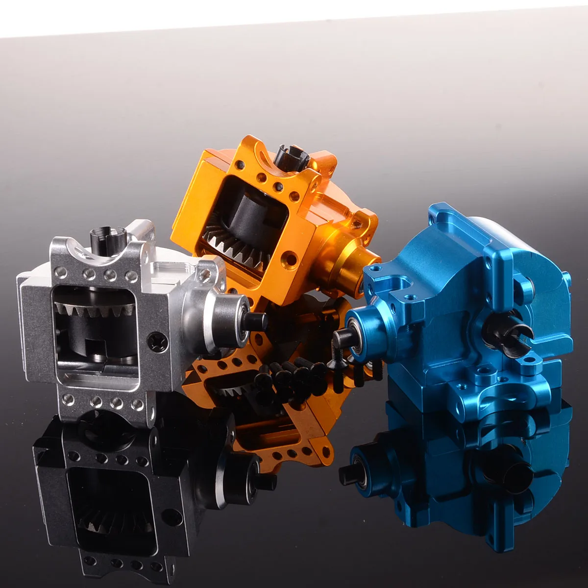 

106063 Aluminu Front/Rear Gear Box Complete 06063/06064 Upgrade For RC 1/10 HSP RedCat HSP 1/10 94122/94166/94188