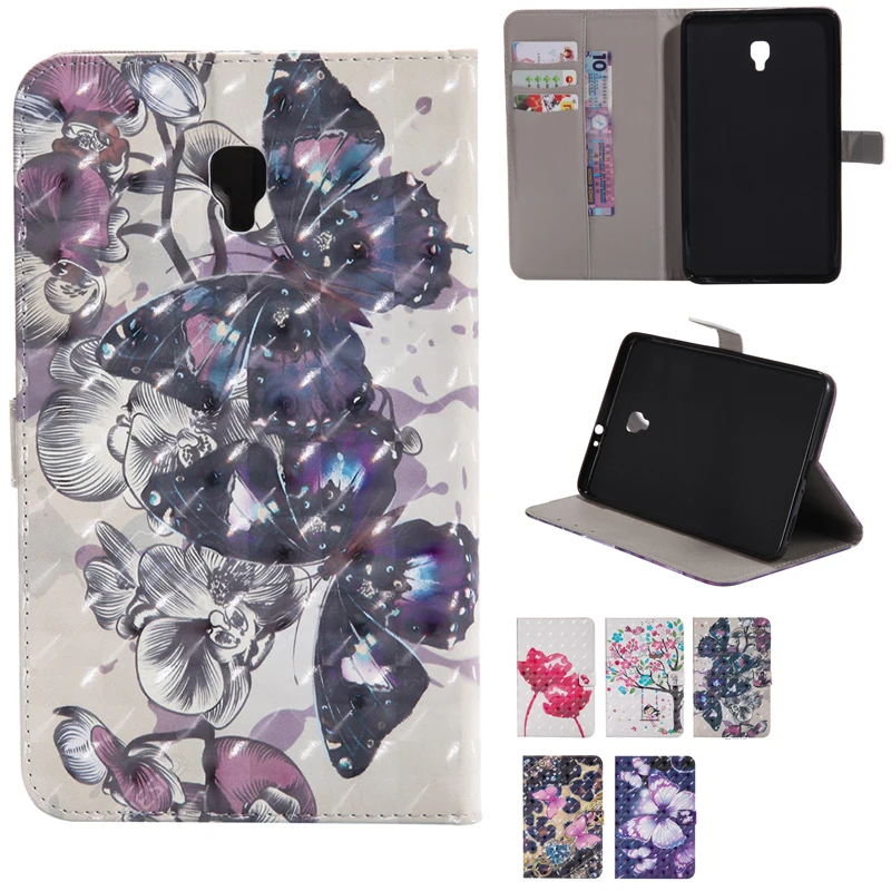 

Tablet Case for Samsung Galaxy Tab A 8.0 T380 T385 2017 Released 3D Pattern Folio PU Leather Wallet Stand Cover Shell SM-T385