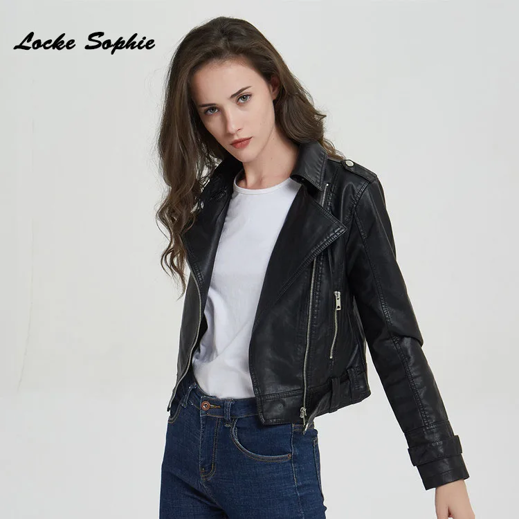 Women Plus size short jacket blazers 2019 Autumn PU leather Splicing faux fur Black Small Jacket ladies loose locomotive blazers