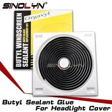 Sinolyn – mastic de phare noir serpent butyle haut-parleur pare-brise adhésif colle en caoutchouc pour sceller le couvercle de phare automobile bricolage rénovation