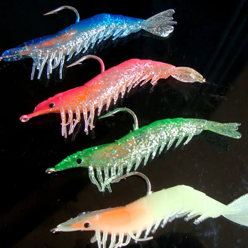 2018 2pcs Shrimp Soft Prawn Lure Hook Tackle Bait Saltwater Bass Fishing Lures Safety & Survival