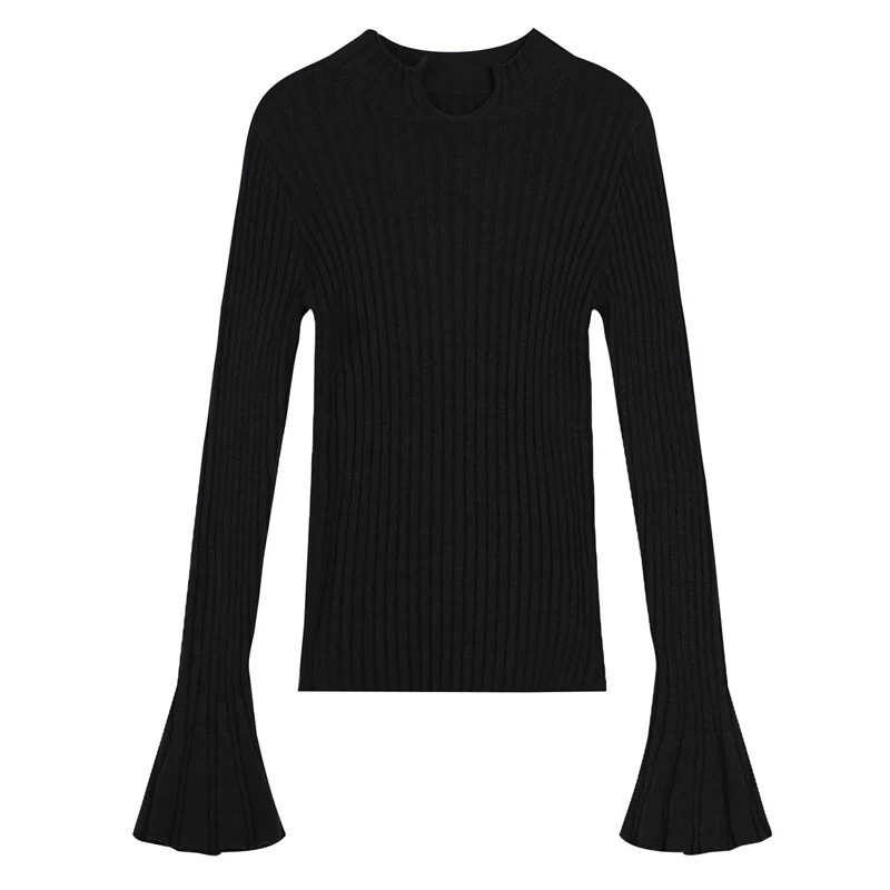 ELFSACK, Зимний стильный женский свитер, однотонный, полный круглый вырез, Femme, пуловеры, ручная вязка, уличная одежда, женские свитера, женские топы